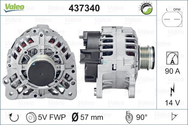 Valeo 437340 - Ģenerators autodraugiem.lv