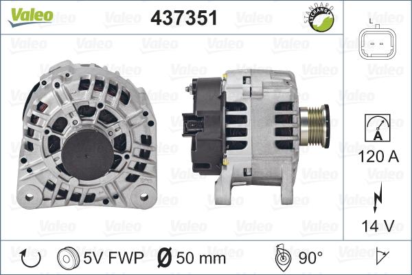 Valeo 437351 - Ģenerators autodraugiem.lv