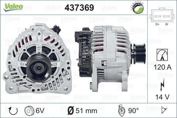 Valeo 437369 - Ģenerators autodraugiem.lv