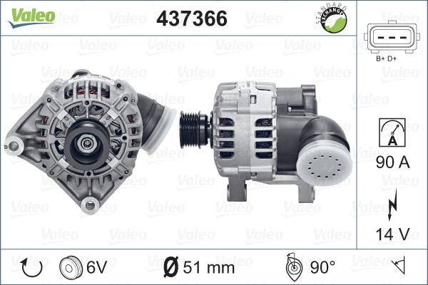 Valeo 437366 - Ģenerators autodraugiem.lv