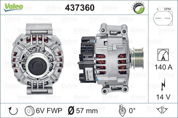 Valeo 437360 - Ģenerators autodraugiem.lv