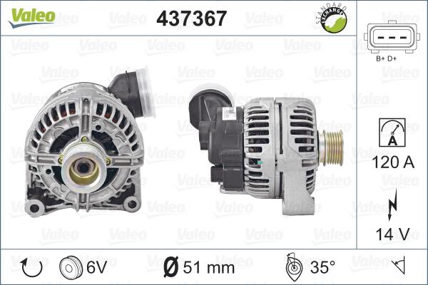 Valeo 437367 - Ģenerators autodraugiem.lv