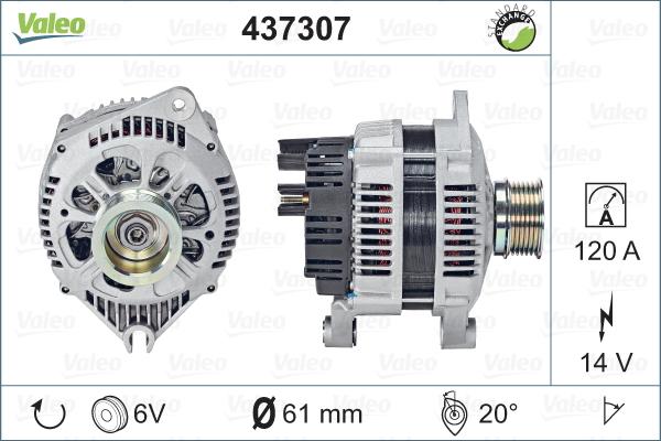 Valeo 437307 - Ģenerators autodraugiem.lv