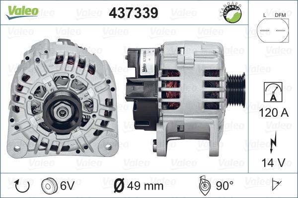 Valeo 437339 - Ģenerators autodraugiem.lv