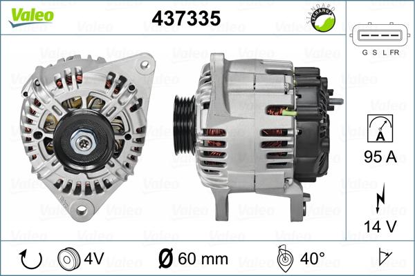 Valeo 437335 - Ģenerators autodraugiem.lv