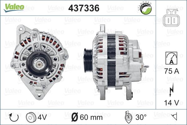 Valeo 437336 - Ģenerators autodraugiem.lv