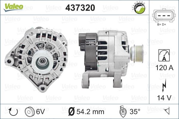 Valeo 437320 - Ģenerators autodraugiem.lv