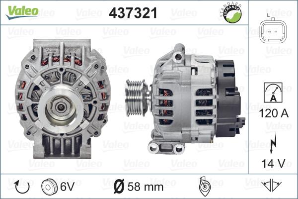 Valeo 437321 - Ģenerators autodraugiem.lv
