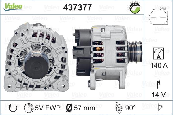 Valeo 437377 - Ģenerators autodraugiem.lv