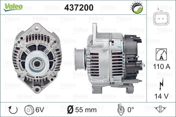 Valeo 437200 - Ģenerators autodraugiem.lv