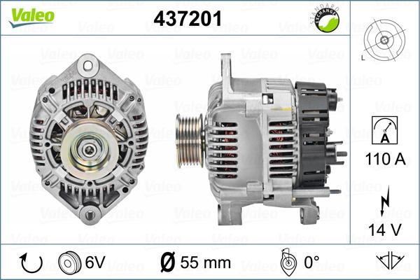 Valeo 437201 - Ģenerators autodraugiem.lv