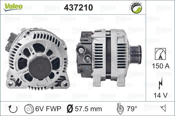 Valeo 437210 - Ģenerators autodraugiem.lv