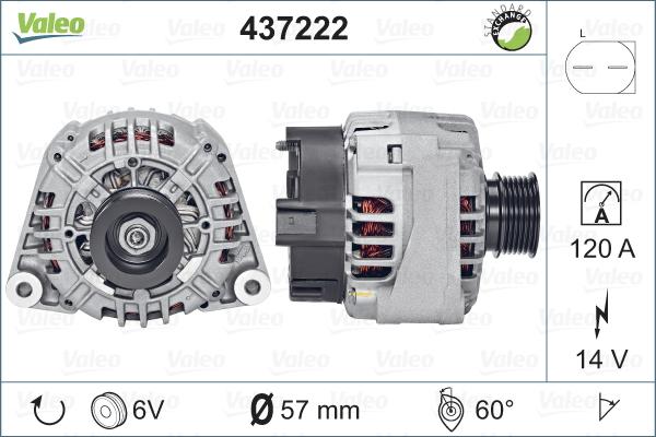 Valeo 437222 - Ģenerators autodraugiem.lv