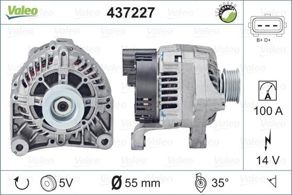 Valeo 437227 - Ģenerators autodraugiem.lv