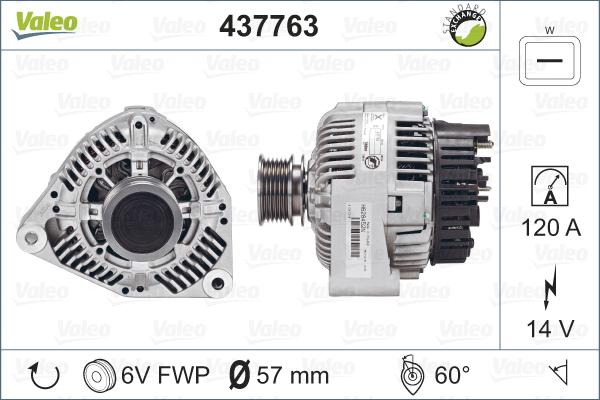 Valeo 437763 - Ģenerators autodraugiem.lv