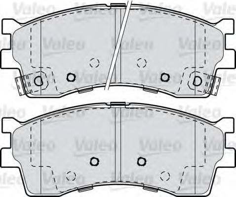 Valeo 598909 - Bremžu uzliku kompl., Disku bremzes autodraugiem.lv