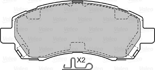 Valeo 598915 - Bremžu uzliku kompl., Disku bremzes autodraugiem.lv