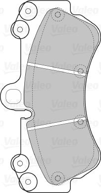 Valeo 598655 - Bremžu uzliku kompl., Disku bremzes autodraugiem.lv