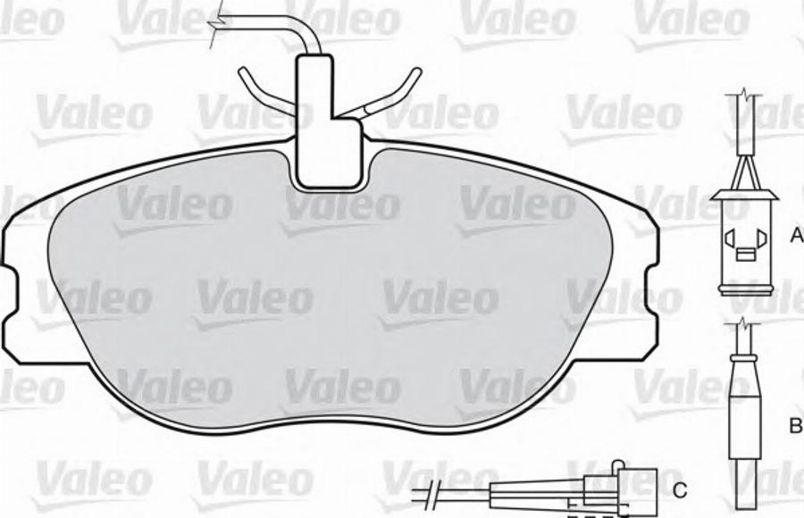 Valeo 540 533 - Bremžu uzliku kompl., Disku bremzes autodraugiem.lv