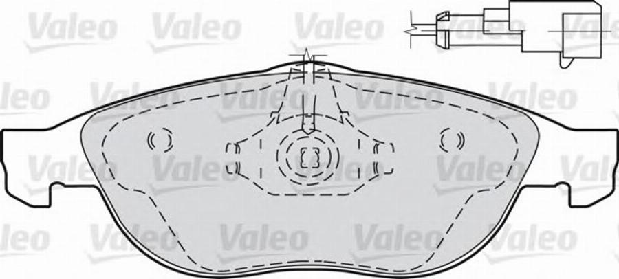 Valeo 540888 - Bremžu uzliku kompl., Disku bremzes autodraugiem.lv