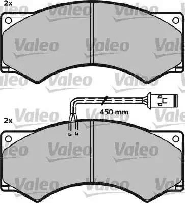 Valeo 541614 - Bremžu uzliku kompl., Disku bremzes autodraugiem.lv