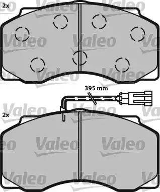 Valeo 541674 - Bremžu uzliku kompl., Disku bremzes autodraugiem.lv