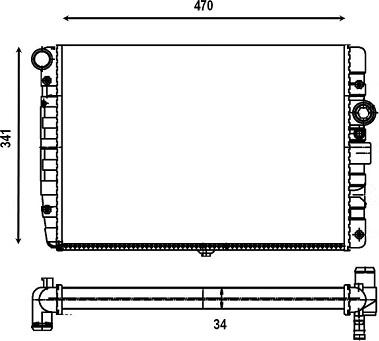 Valeo 555708 - Radiators, Motora dzesēšanas sistēma autodraugiem.lv