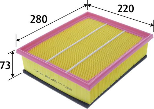 Valeo 585405 - Gaisa filtrs autodraugiem.lv