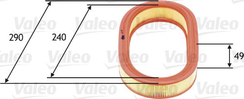 Valeo 585640 - Gaisa filtrs autodraugiem.lv