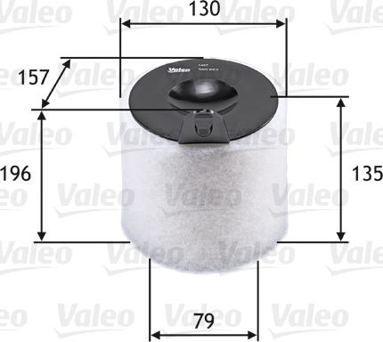 Valeo 585663 - Gaisa filtrs autodraugiem.lv