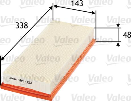 Valeo 585050 - Gaisa filtrs autodraugiem.lv