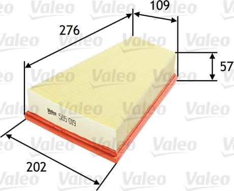 Valeo 585019 - Gaisa filtrs autodraugiem.lv