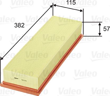 Valeo 585014 - Gaisa filtrs autodraugiem.lv