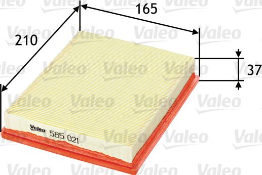 Valeo 585021 - Gaisa filtrs autodraugiem.lv