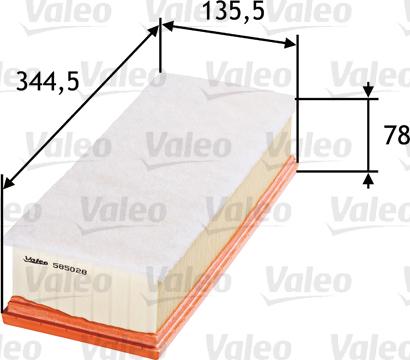 Valeo 585028 - Gaisa filtrs autodraugiem.lv