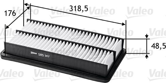 Valeo 585147 - Gaisa filtrs autodraugiem.lv