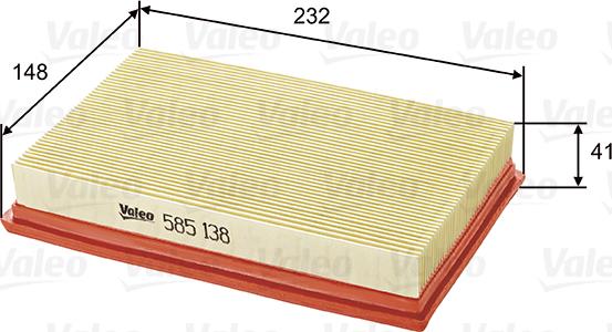 Valeo 585138 - Gaisa filtrs autodraugiem.lv