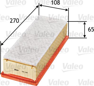 Valeo 585349 - Gaisa filtrs autodraugiem.lv