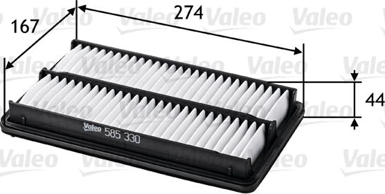 Valeo 585330 - Gaisa filtrs autodraugiem.lv