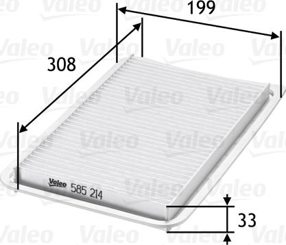 Valeo 585214 - Gaisa filtrs autodraugiem.lv