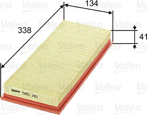 Valeo 585216 - Gaisa filtrs autodraugiem.lv