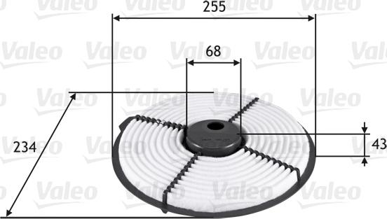 Valeo 585704 - Gaisa filtrs autodraugiem.lv