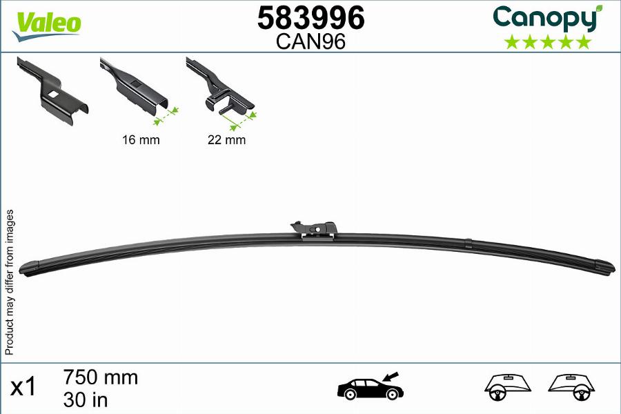 Valeo 583996 - Stikla tīrītāja slotiņa autodraugiem.lv