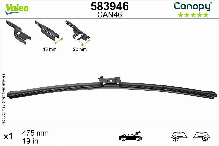 Valeo 583946 - Stikla tīrītāja slotiņa autodraugiem.lv