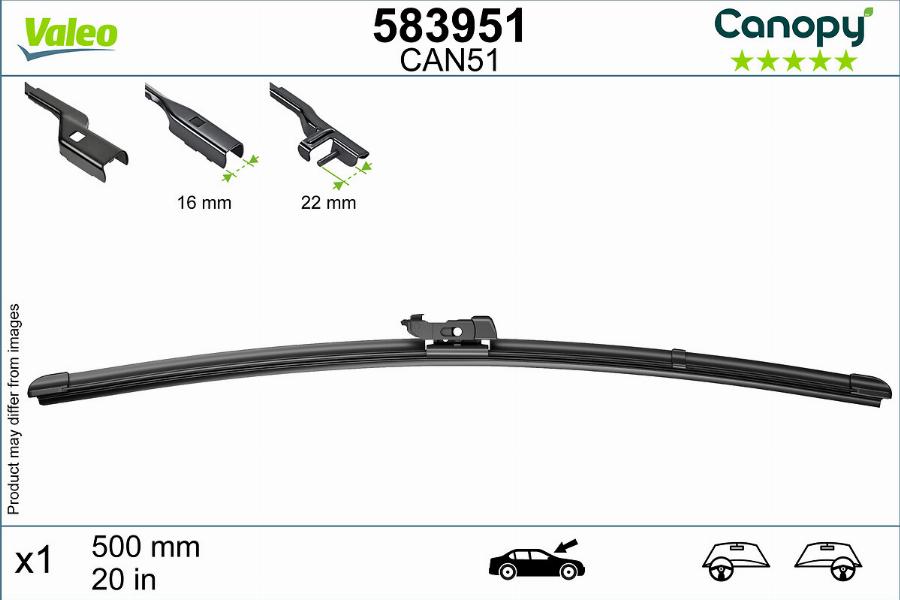 Valeo 583951 - Stikla tīrītāja slotiņa autodraugiem.lv