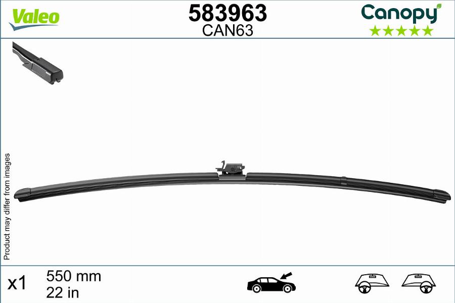 Valeo 583963 - Stikla tīrītāja slotiņa autodraugiem.lv