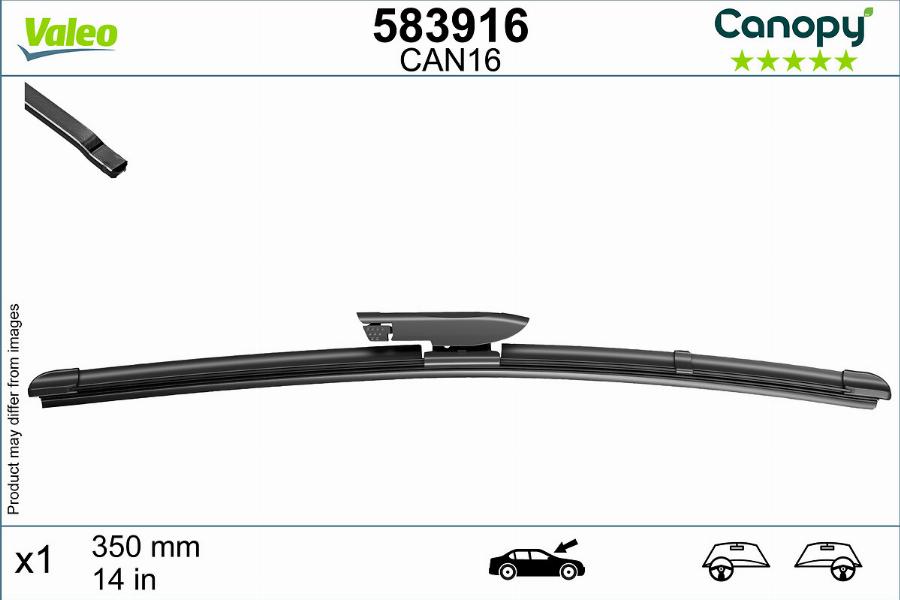 Valeo 583916 - Stikla tīrītāja slotiņa autodraugiem.lv