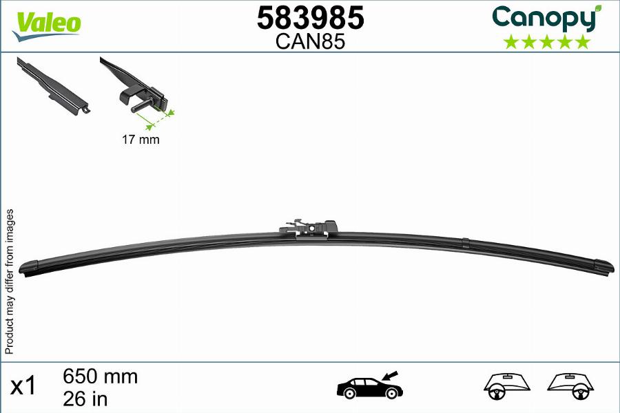 Valeo 583985 - Stikla tīrītāja slotiņa autodraugiem.lv