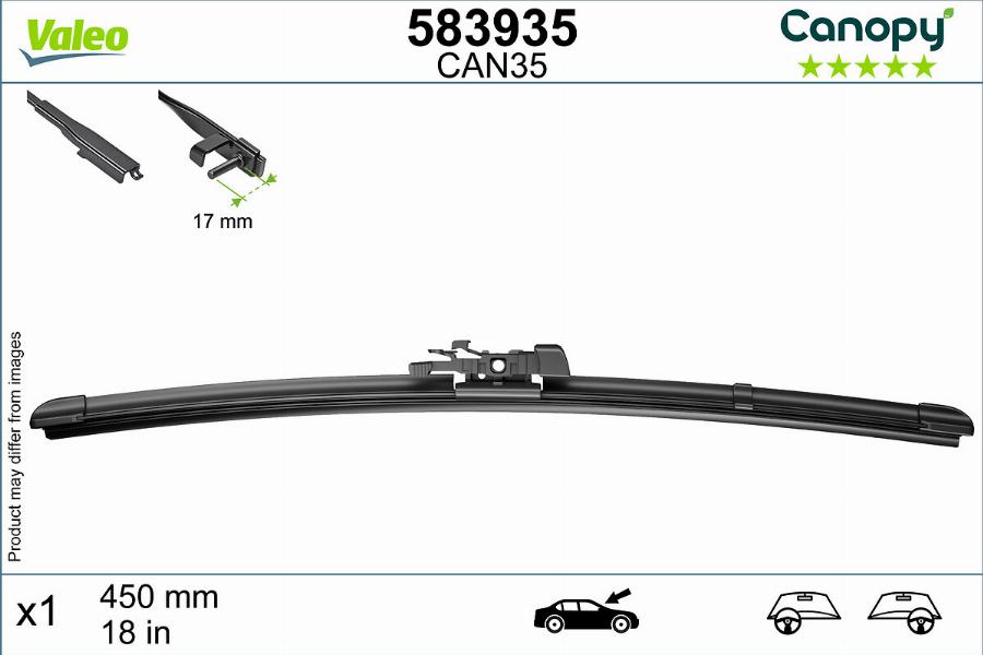 Valeo 583935 - Stikla tīrītāja slotiņa autodraugiem.lv