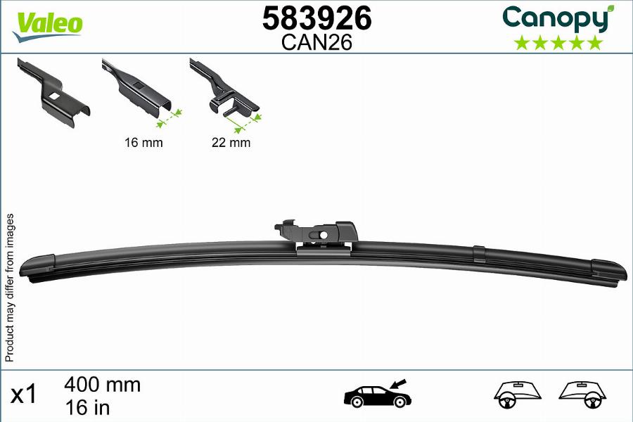 Valeo 583926 - Stikla tīrītāja slotiņa autodraugiem.lv